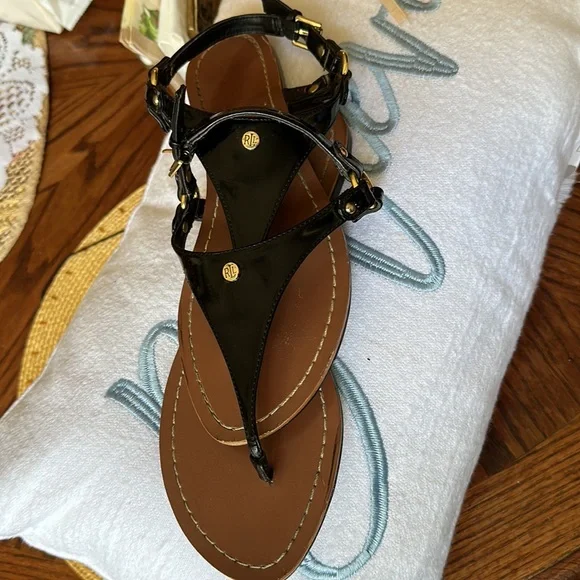 Ralph Lauren Women's Sandals - Black - US 8.5 - Picture 8 of 8